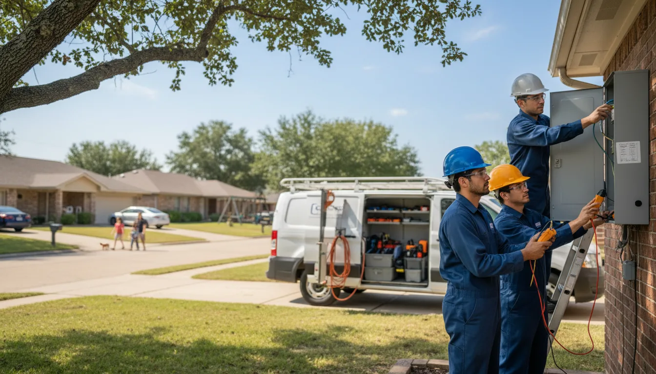 Certified electrician providing emergency electrical services in Mangum, OK